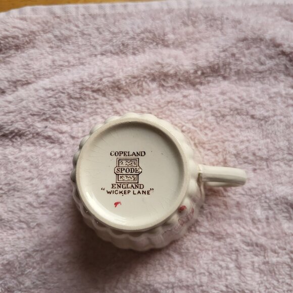 SPODE COPELAND CHINA TEA CUP BASKET WEAVE WICKER LANE MADE IN ENGLAND 'BIN F - Picture 5 of 7